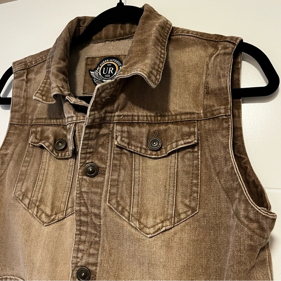 Urban Republic | Brown Denim Vest - Picture 3 of 14
